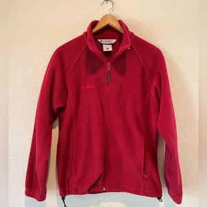Red COLUMBIA fleece jacket |  SMALL